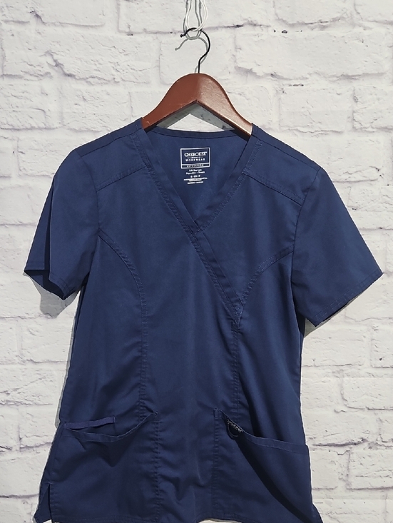Cherokee Workwear Tops - Cherokee Navy V-Neck Short Sleeve Scrub Top